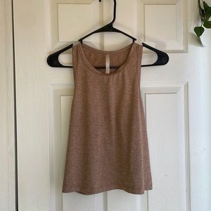Heather sand racer back tank